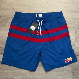Five Four brand new with tags Ferry 34W modern fit swim trunks red/blue